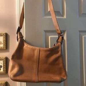 Vintage COACH Small Shoulder Bag Honey Tan Leather
